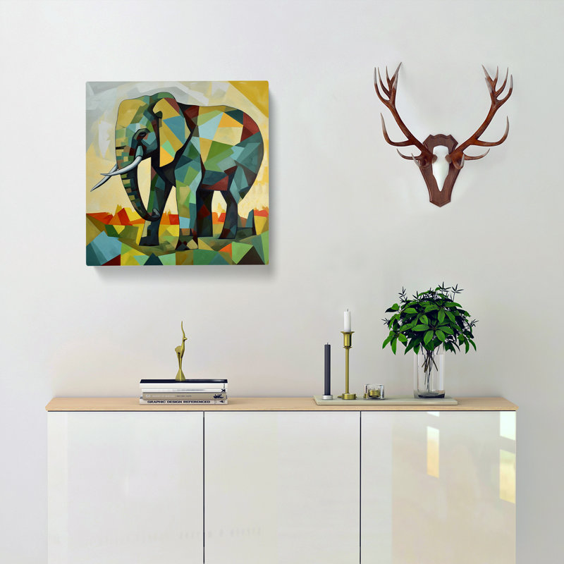 Elephant Cubism No.1 - Wrapped Canvas