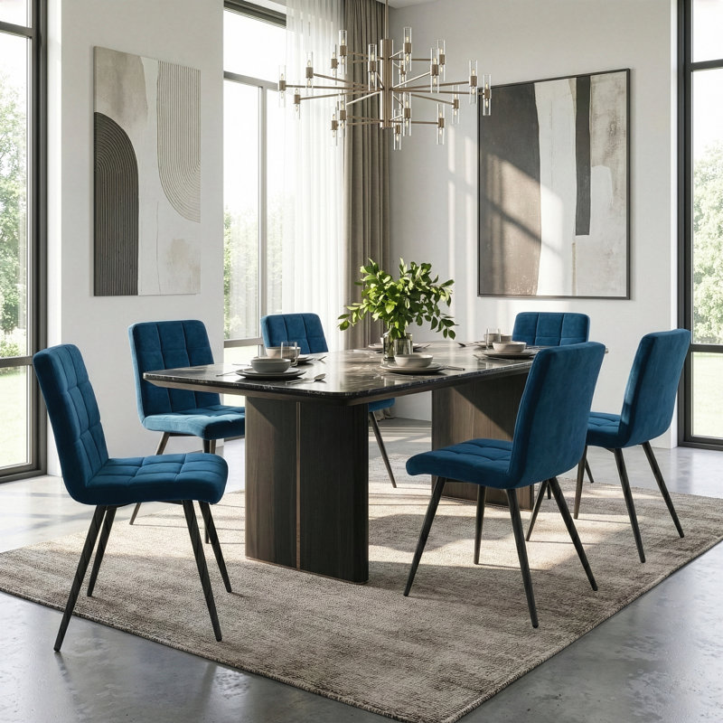 Chaise d'appoint Bolick, Bleu