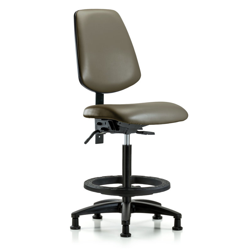 Chaise de travail ergonomique Laiba, Non, Taupe, Patins