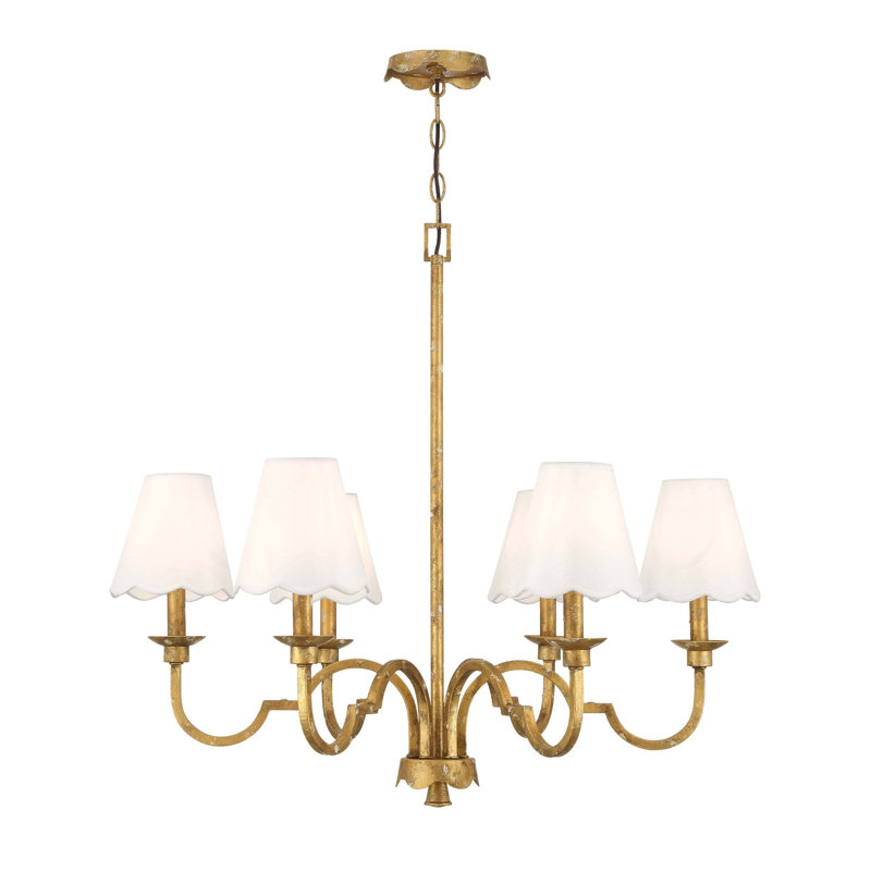 Lustre Cheshire à 6 lumières, Vintage Gold