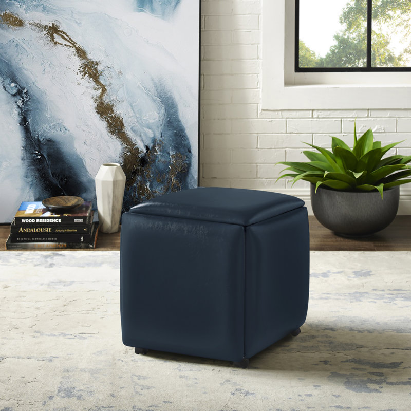 Nesting Ottoman Ottoman That Turns Into Stools In Nesting Ottoman