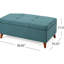 Dessus bleu sarcelle avec couvercle en tissu - Rangement pratique et élégant pour améliorer votre organisation-1255108772