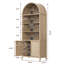 84.25''H Rattan Arched Bookcase With Adjustable Shelf-625090054