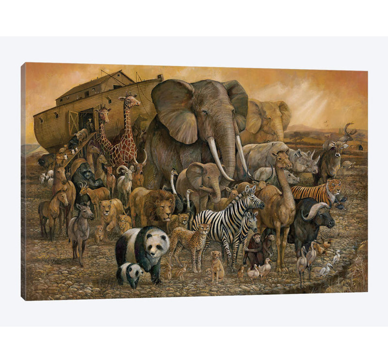 «Noah's Ark» par Ruane Manning, reproduction sur toile tendue, H 26 po x l 40 po x P 1,5 po