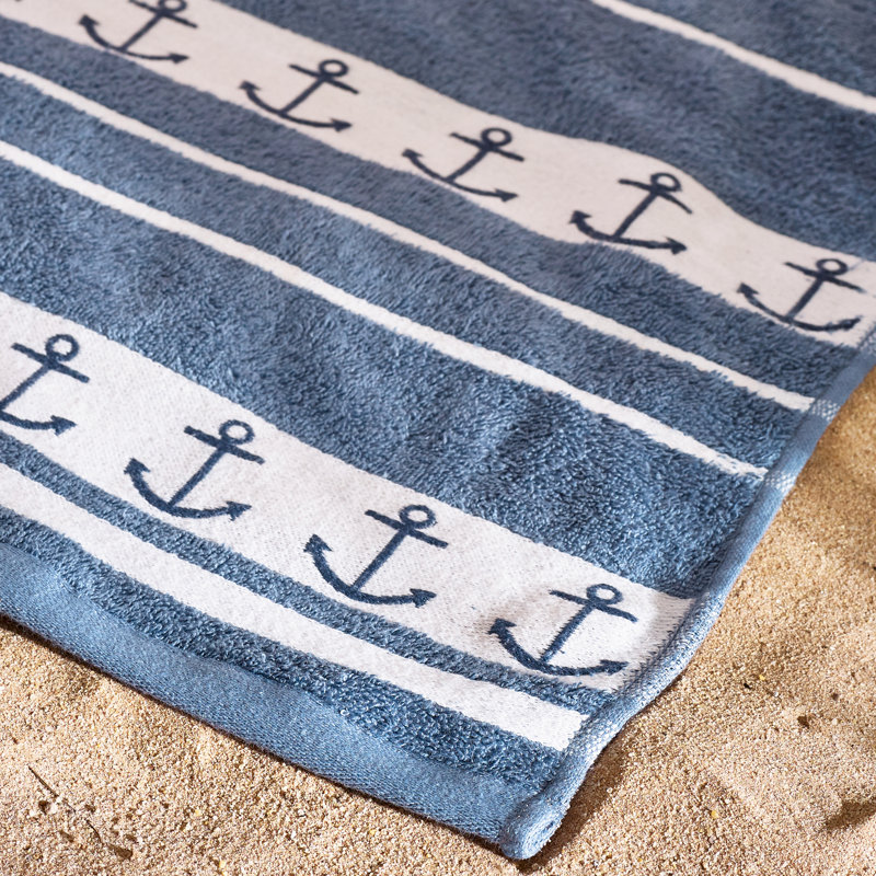 Anchors Cotton Extra Large Beach Towel