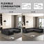 Convertible modulaire en gris foncé - personnalisable pour diverses formes et aménagements, la chaise augmente le confort du salon-32198293
