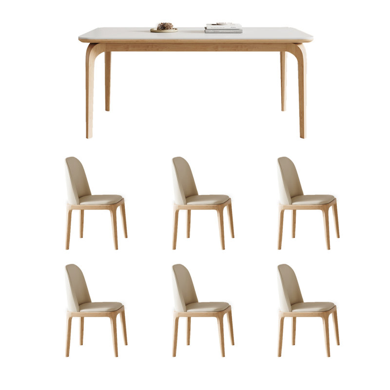 Table de salle à manger et chaises Minimalist, H 29,52 po x L 59,05 po x l 31,49 po
