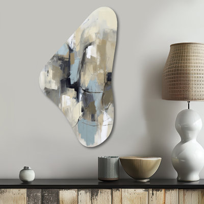 Chiwetel - Abstract Painting Asymmetrical Metal Wall Art, Modern Unique Shape Metal Art Print