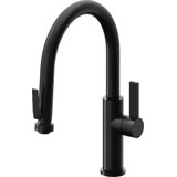 Corsano Contemporary Pull Down Kitchen Faucet with Squeeze Sprayer Low Spout and BFB Series Handle