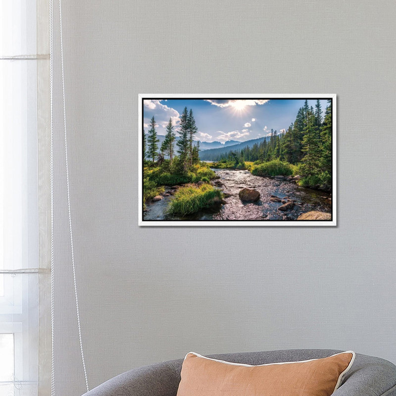Colorado Rocky Mountains Wilderness Landscape 1 Piece Wall Art on Canvas, 45.72 cm H x 66.04 cm W  x  4.445 cm D, White