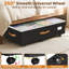 Rangement sous lit réglable de 80 L avec roulettes, contenants sous-lit avec couvercles transparents, organisateur de rangement à roulettes pour chaussures, vêtements, couvertures, jouets, ensemble de 2, (noir)-265570611