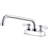 4 Inch Center Deck Mount Commercial Sink Faucet With 8" Swivel Spout And 90°Rotatable Dual Lever Handles