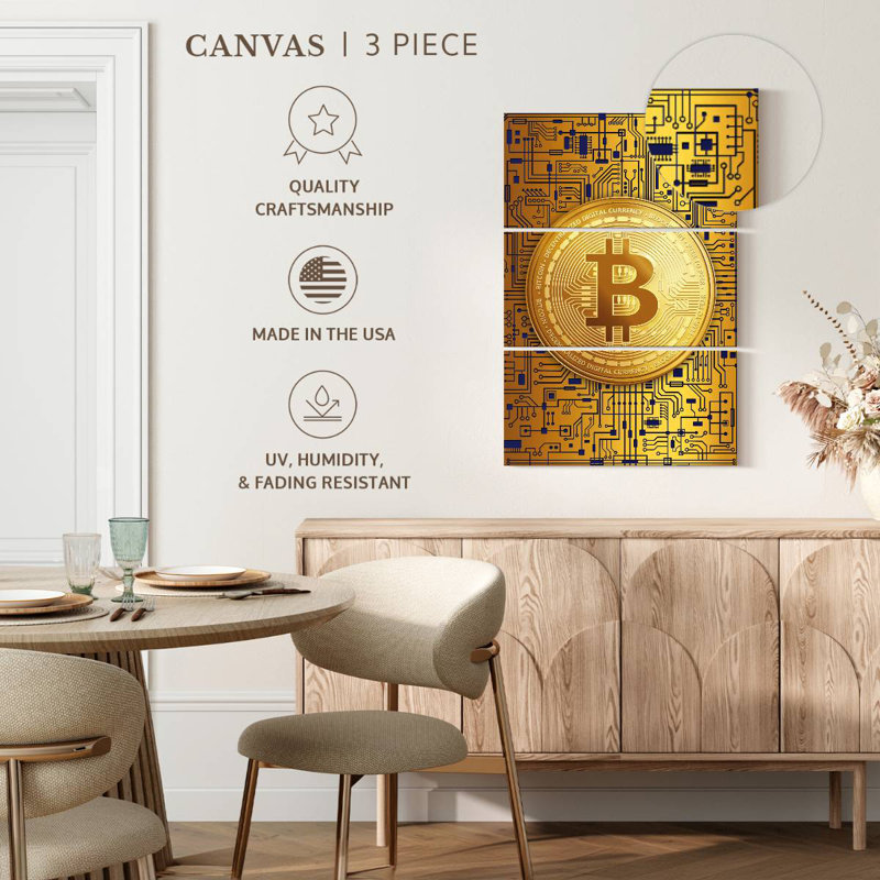 Kerner Bitcoin Logo XII, 57" H x 36" W