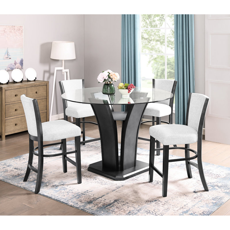 Chaises d'appoint à hauteur de comptoir Modern, Gris clair