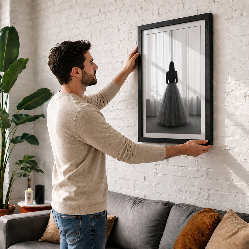 Between Curtains Minimalist - Print, Unframed, A3 - 42.0 x 29.7 cm
