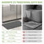 Grand tapis de bain en diatomite à rayures horizontales gris foncé, très grand tapis en pierre à séchage rapide pour salle de bain avec antidérapant et papier de verre-418852019-424054528