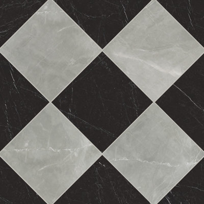 Toscane damier 12 x 12 gris Amani et Marquina
