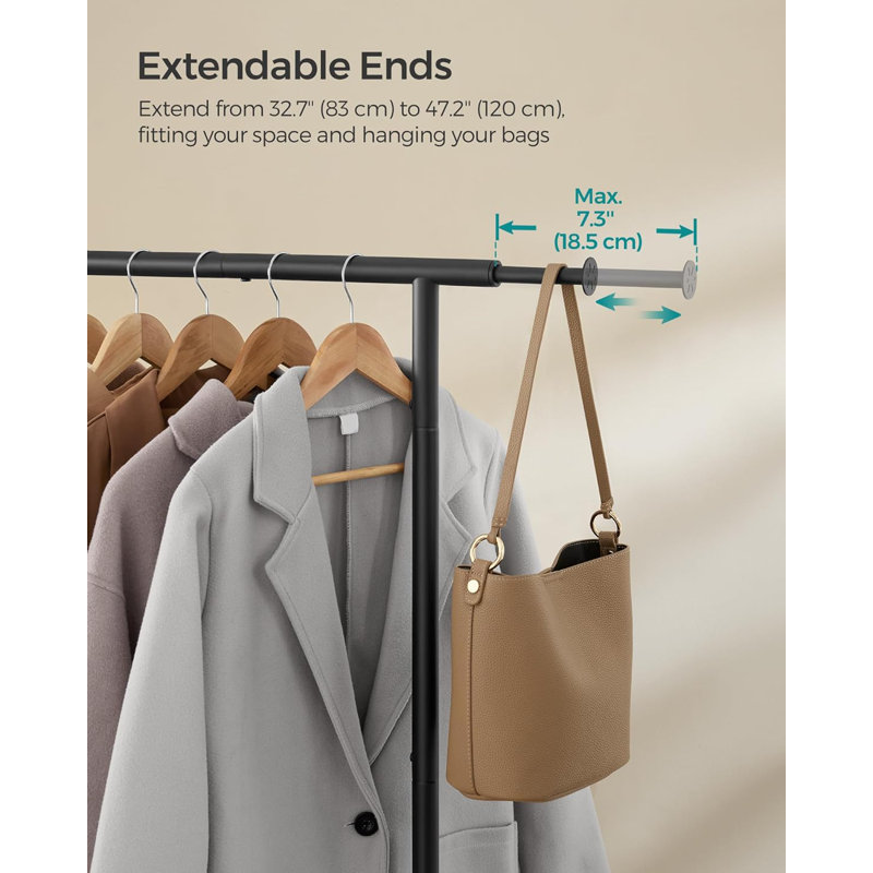 132cm Rolling Clothing Rack