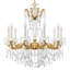 La Scala 10 Light 28in x 29.5in Chandelier in Etruscan Gold with Clear Radiance Crystals-767891792-767891797