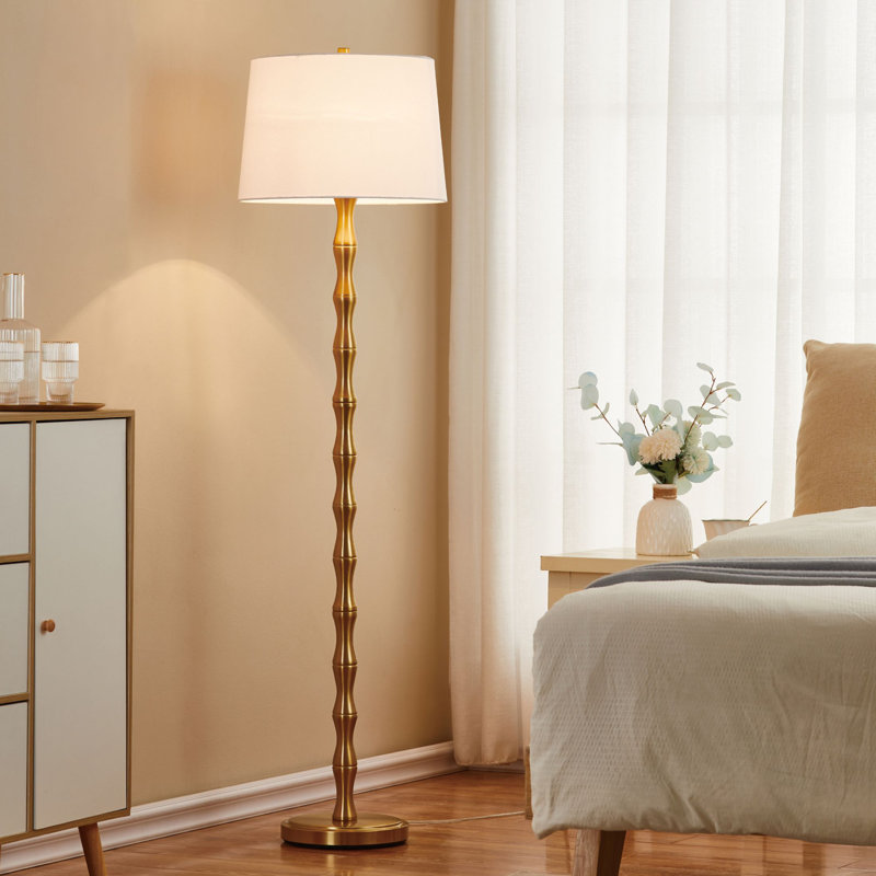 Johnvictor 61'' Traditional Floor Lamp, Antique Gold