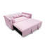 Canapé-lit coulissant 2 places, canapé-lit convertible avec port de charge USB sur l'accoudoir, poche de rangement latérale élastique, dossier réglable à 3 niveaux, rembourrage en mousse haute densité, assemblage facile-735984326