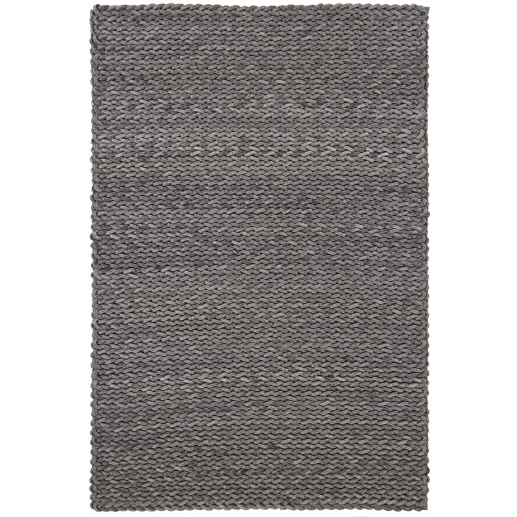 Zensar Wool Area Rug in Grey