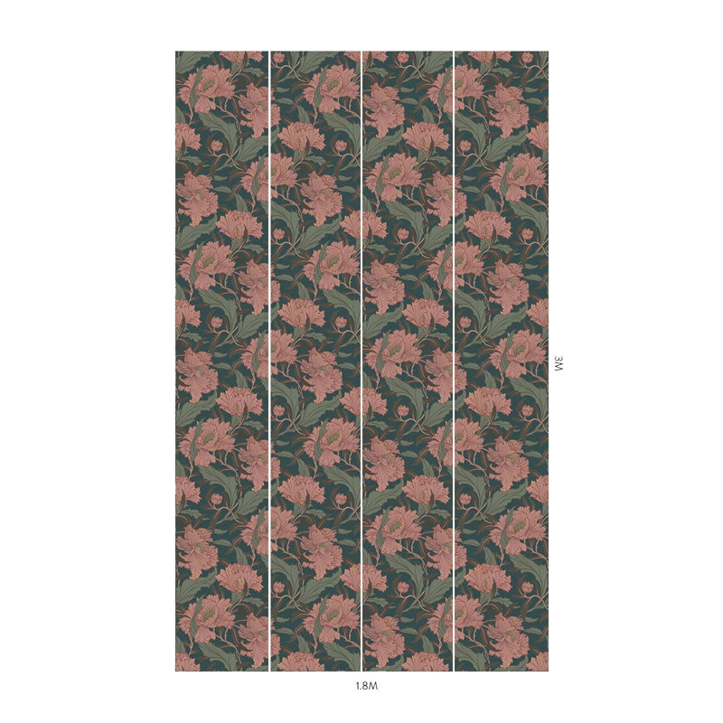 Minerva Floral Wall Mural, Apatite