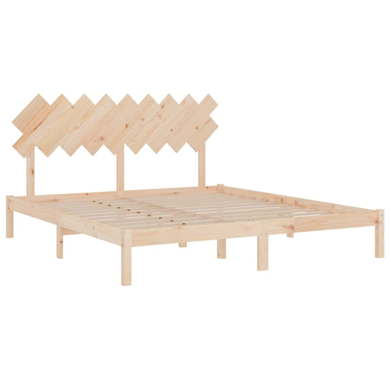 Bed Frame Solid Wood, natural, Super King (6')