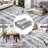 5x7 Washable Rug – Distressed Marble Boho Farmhouse Style-Thin Light Grey for Living Room Bedroom Dining Room Office.-222282390