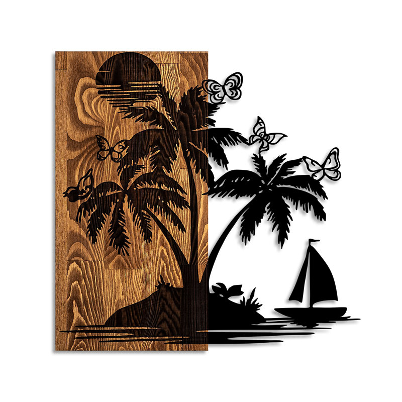Handmade Wall Decor on Solid Wood