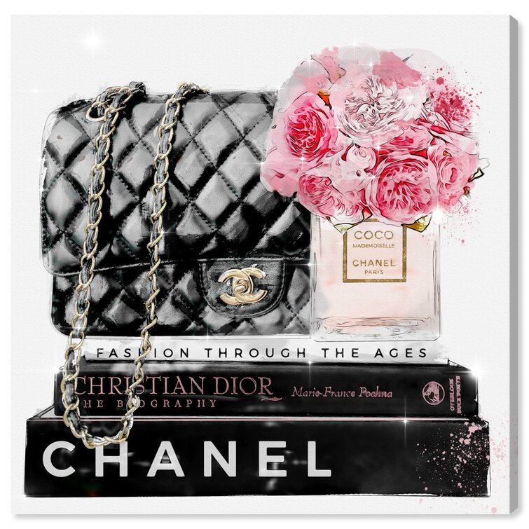 Fashion print set, Chanel decor, wall decor, Chanel, Chanel print