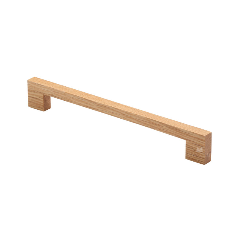 Oak Finish Modern Wood Bar Pull with Mounting Hardware