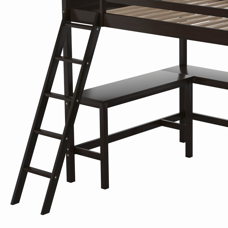 Giselly Kids Full Loft Bed, Espresso