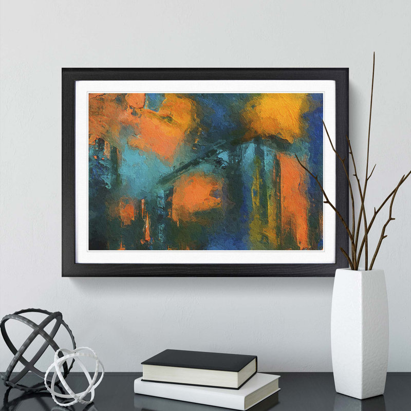 Abstract Vol.59 by S.Johnson - Single Picture Frame Print, 24cm H x 33cm W x 2cm D, Black Framed