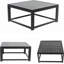 Ensemble de canapé de patio 5 pièces en aluminium avec table basse gris-570960502