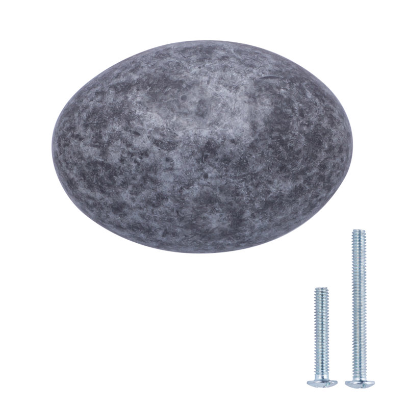 Ensemble de 1 poignée ovale, Argent antique