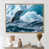 Toile avec cadre flottant or