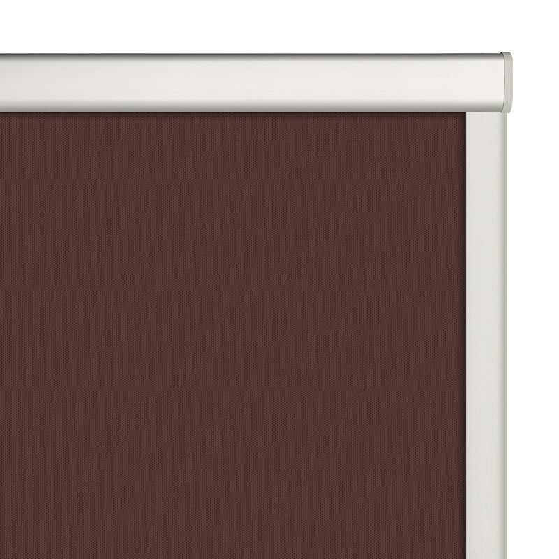 Cordless Blackout Arch Blind, Brown/Silver, 77 x 136cm