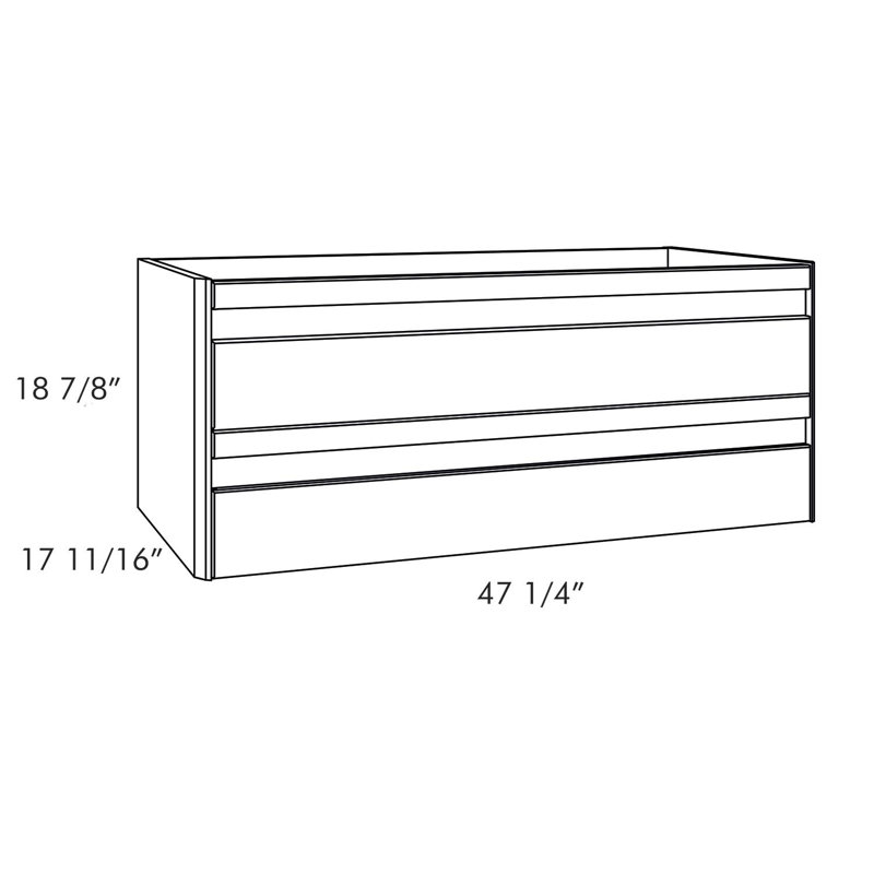 Armoire-lavabo simple à 2 tiroirs DAX Venice, 48 po, chêne, Oak