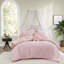 Ensemble de literie réversible en chenille florale, double / grand, rose, confort hypoallergénique pour la maison