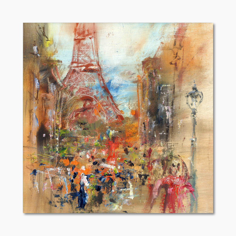 Rue du vieux Paris - On, H 16 po x l 16 po x P 1 po, Toile tendue