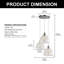 Luminaire suspendu 3 lumières Caspin