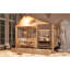 Lit double avec rangement, structure en bois MDF, style rustique pour chambre d'enfant