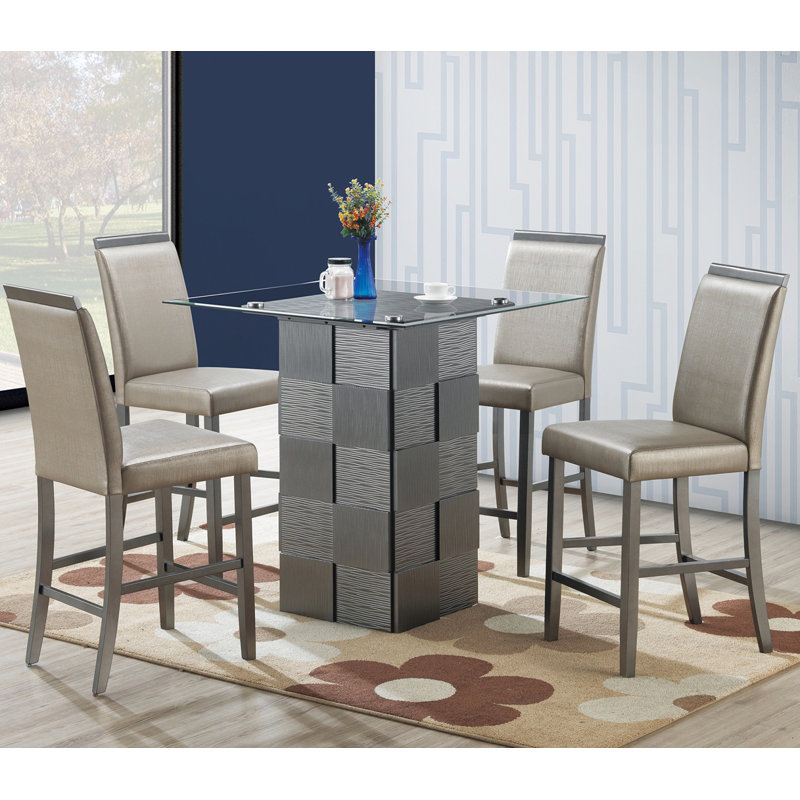 Chaise d'appoint rembourrée en tissu gris Eric