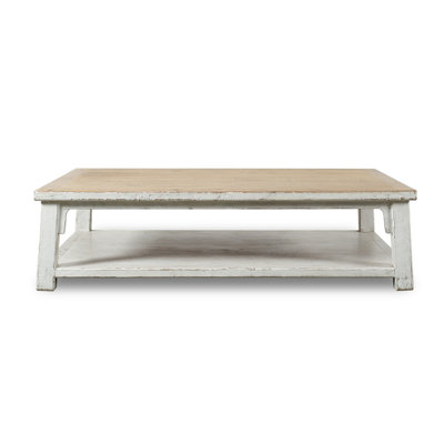 Table basse avec rangement en bois massif Amalfi