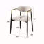 Ensemble de 2 chaises d'appoint en lin beige et finition noire