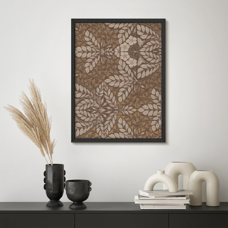 "Brown Leaves", H 14 po x l 11 po, Noir