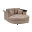Canapé-lit incurvé Serenity 54,7 po avec accoudoirs de rangement et coussins-133752161