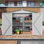 Remise de rangement en métal Monaco avec toit en pointe et porte verrouillable Monaco-118690800