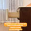 Coiffeuse à maquillage extensible facile à installer avec commode 6 tiroirs, coiffeuse réglable et réversible de 51 à 91 po avec placage noyer et gris kaki-175060026